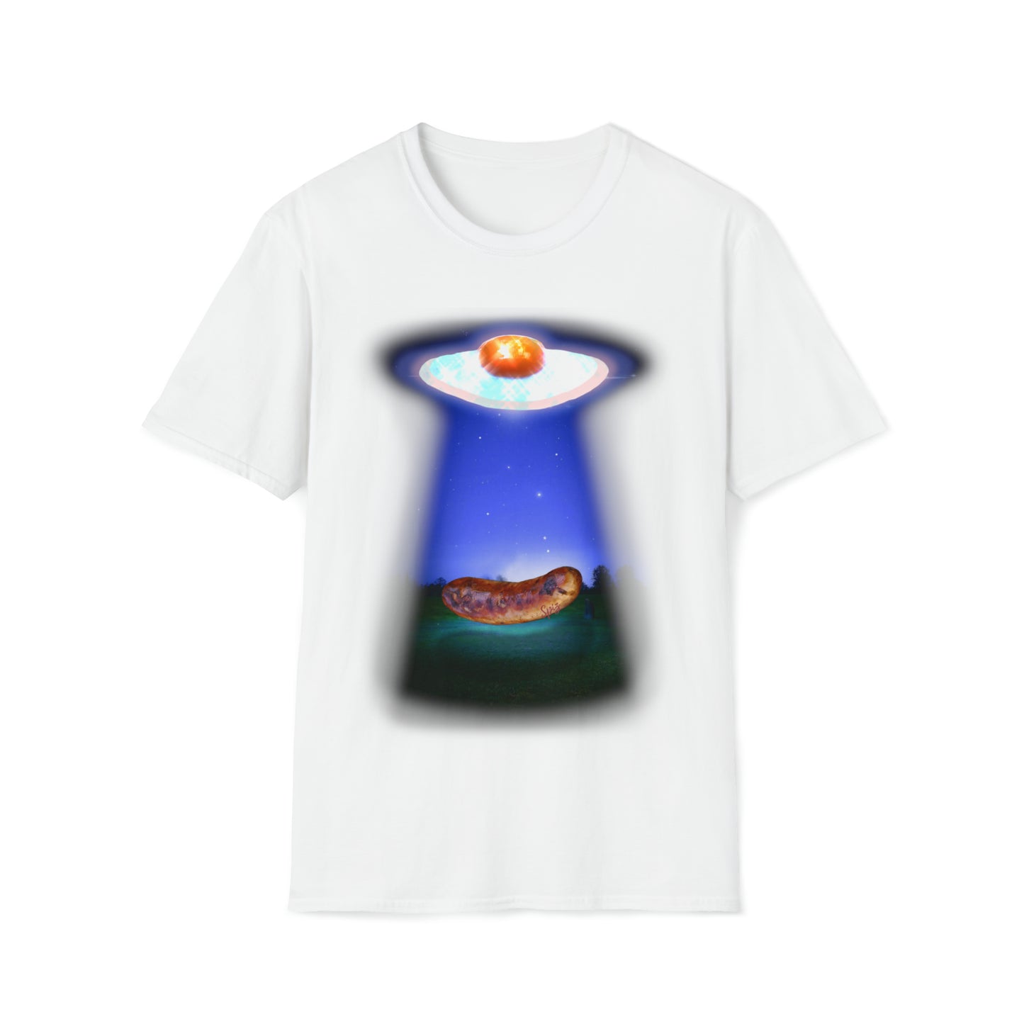 T "Sausage Abduction" Eggstratterestrial activity Unisex Softstyle T-Shirt