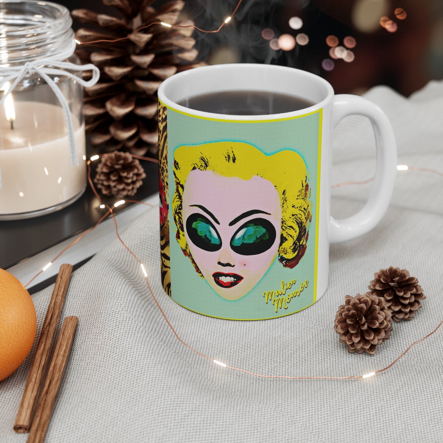 MUG: Malien Monroe Pop-Art #3 Ceramic Mug 11oz