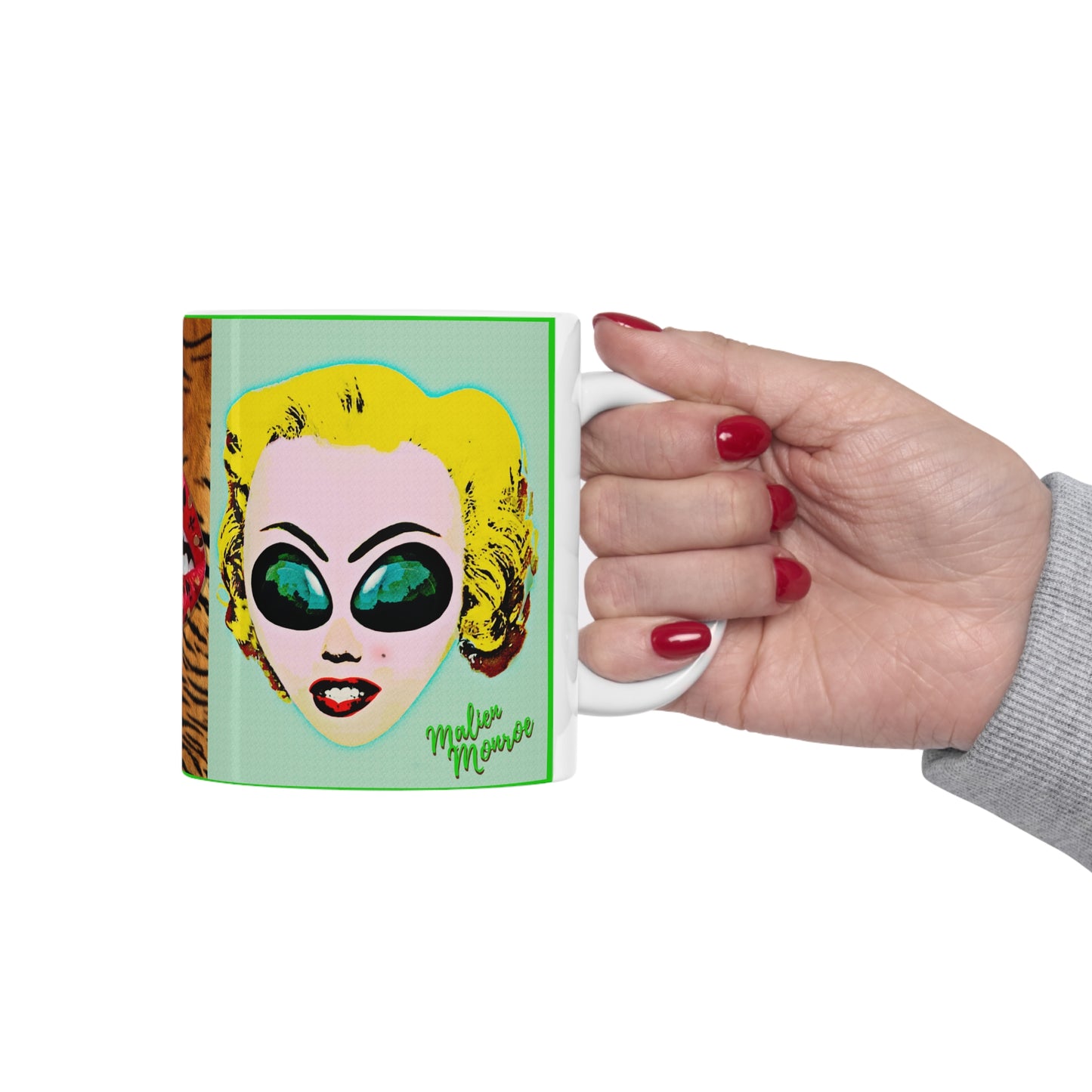 MUG: Malien Monroe Tiger Ceramic Mug 11oz