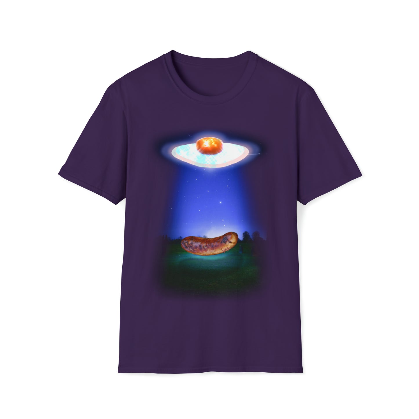 T "Sausage Abduction" Eggstratterestrial activity Unisex Softstyle T-Shirt