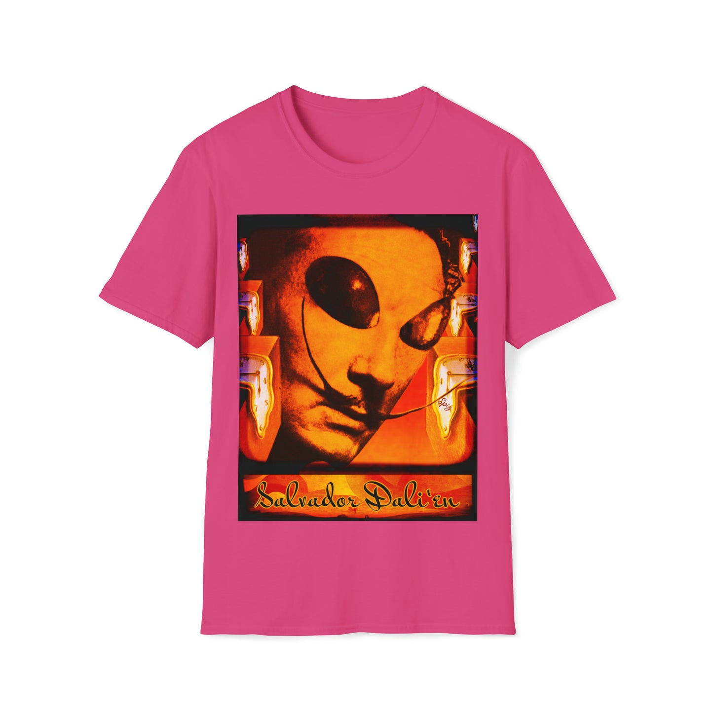 T Salvador Dali'en Melted Clocks Unisex Softstyle T-Shirt