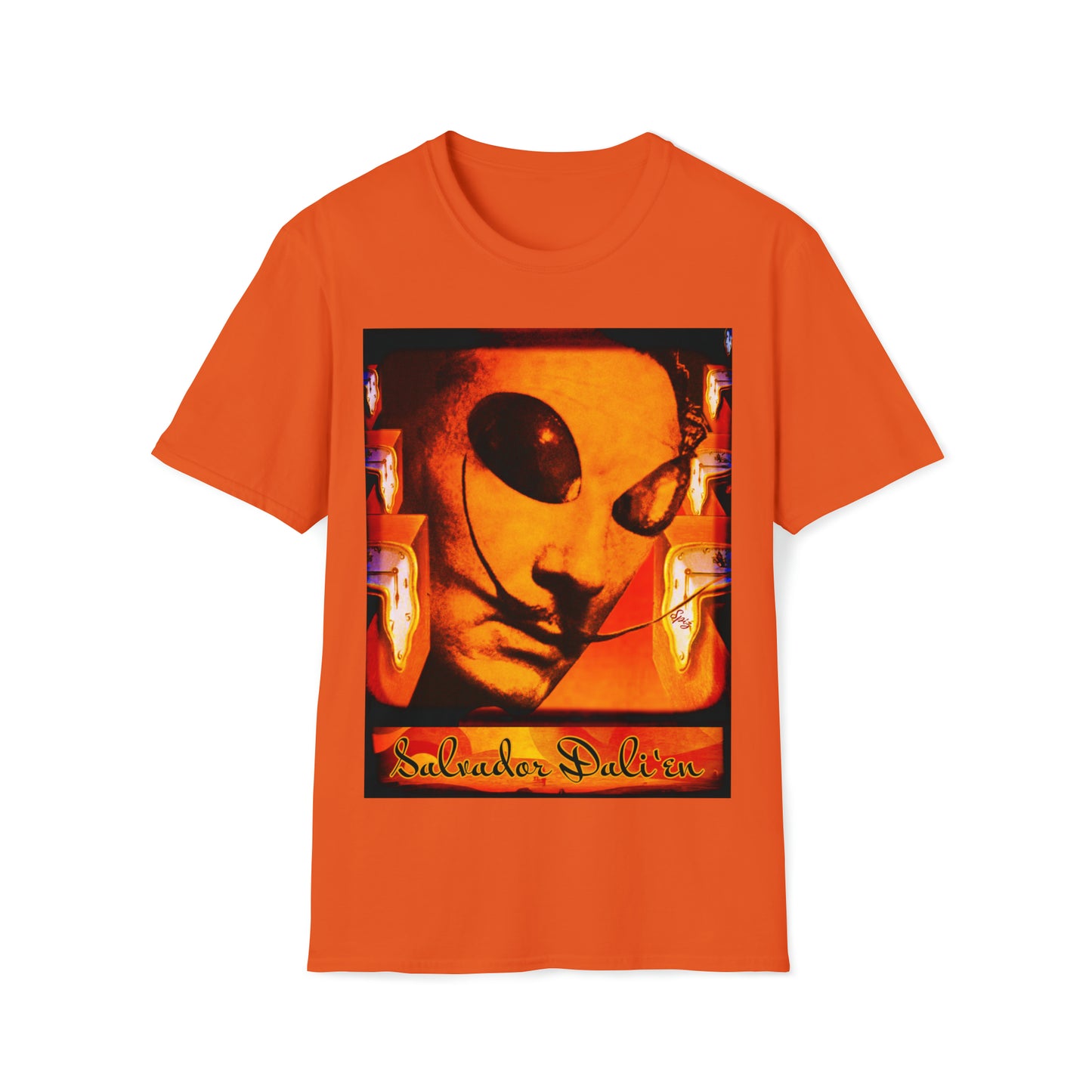 T Salvador Dali'en Melted Clocks Unisex Softstyle T-Shirt