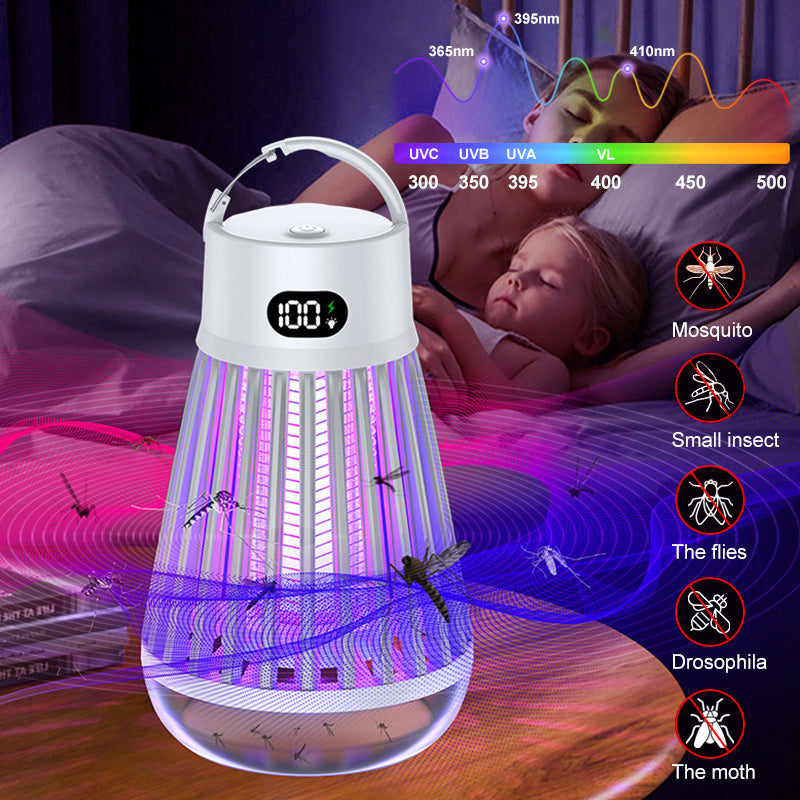 GA Mosquito Killer Lamp Digital Display Electric Shock Mosquito Trap Light Radiationless Insect Repellent Trap For Bedroom Outdoor Summer Gadgets