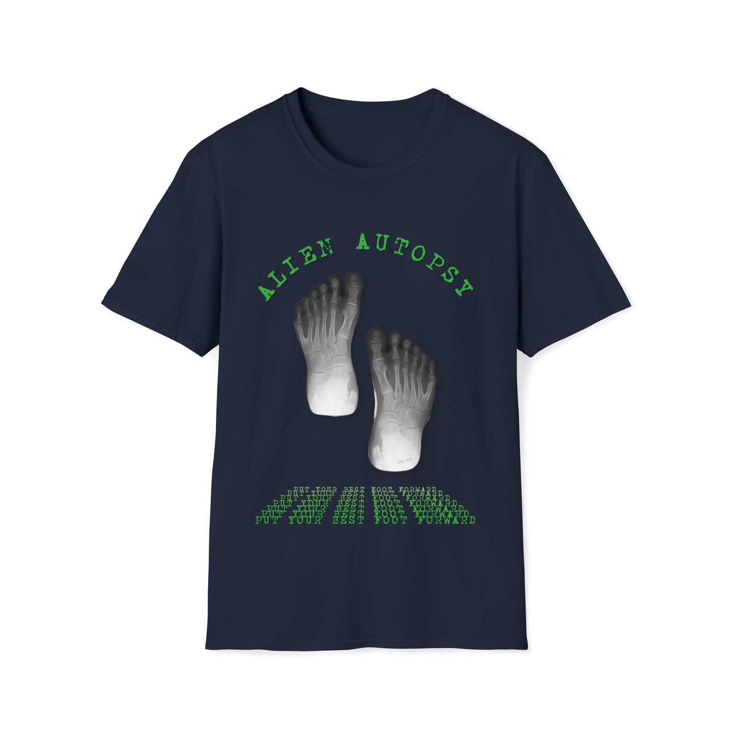 T "Best Foot Forward"  Alien Autopsy Unisex Softstyle T-Shirt