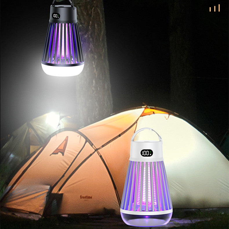 GA Mosquito Killer Lamp Digital Display Electric Shock Mosquito Trap Light Radiationless Insect Repellent Trap For Bedroom Outdoor Summer Gadgets