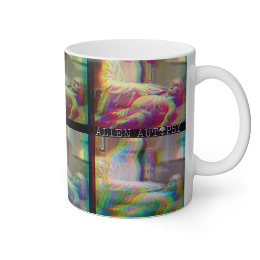 MUG: "Alien Autopsy TV Colour Phase"  White Mug, 11oz