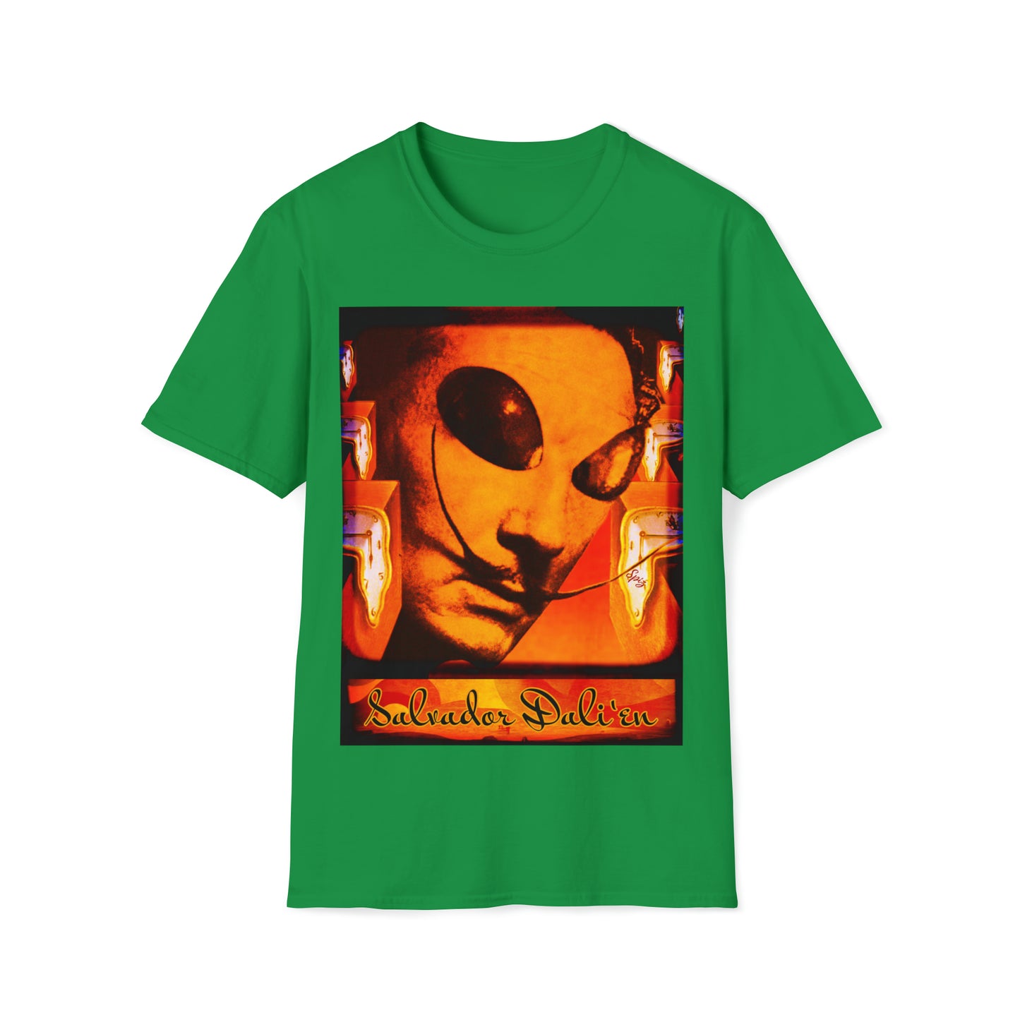 T Salvador Dali'en Melted Clocks Unisex Softstyle T-Shirt