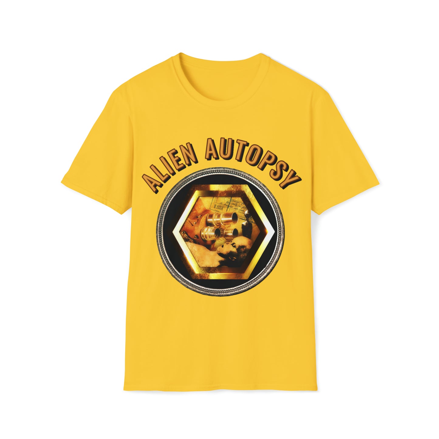 T "Alien Autopsy Hex Coin" Unisex Softstyle T-Shirt