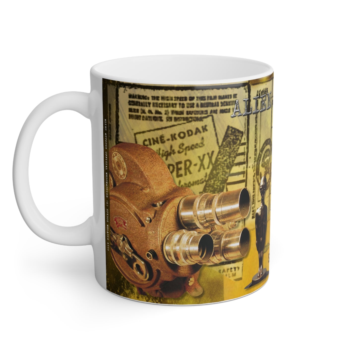 MUG: "Alien Autopsy Super XX Film" White Mug, 11oz