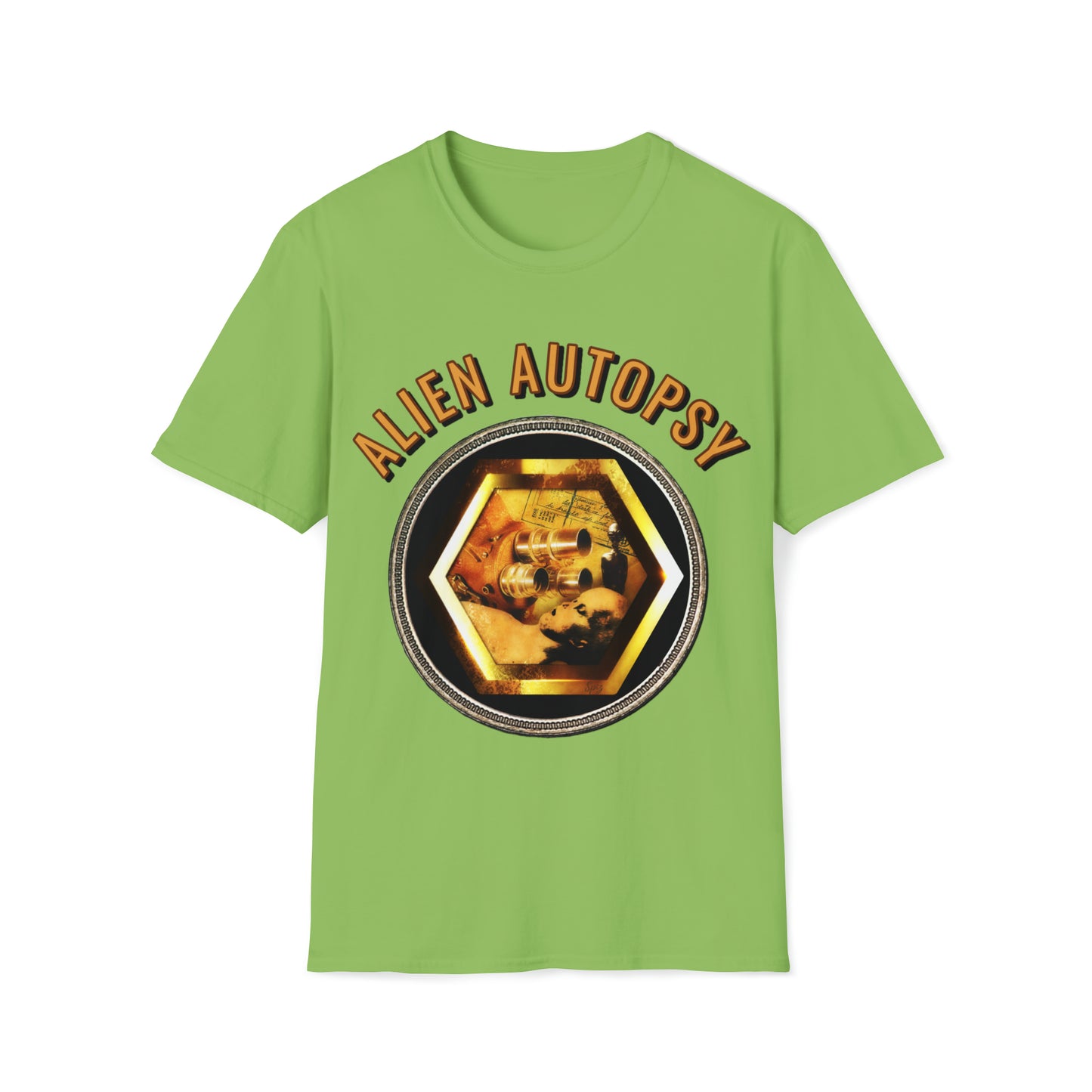 T "Alien Autopsy Hex Coin" Unisex Softstyle T-Shirt