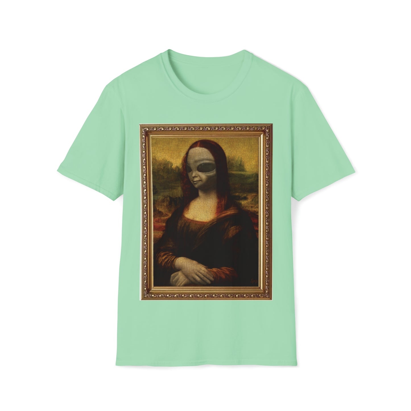 T "Alien Lisa" Classic Art Masters Unisex Softstyle T-Shirt