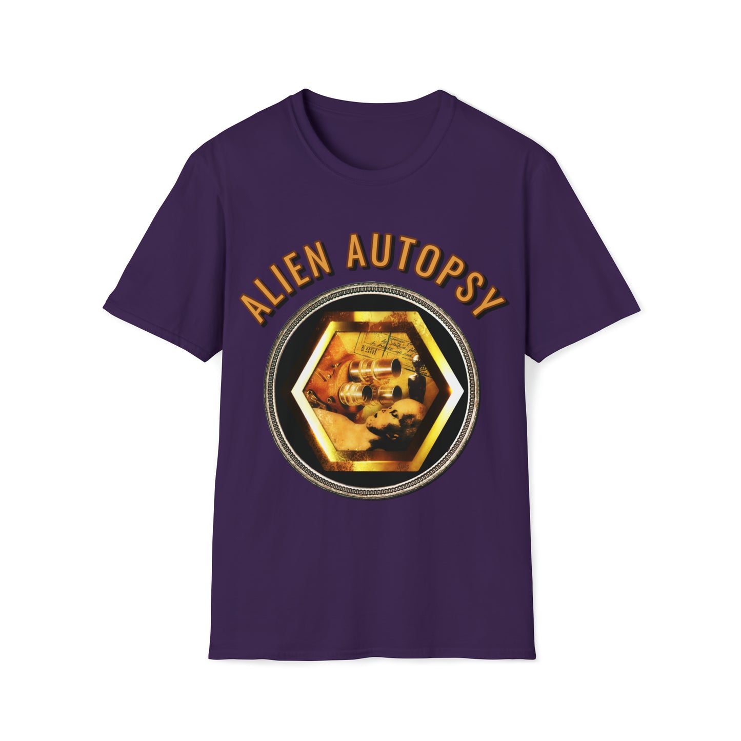 T "Alien Autopsy Hex Coin" Unisex Softstyle T-Shirt