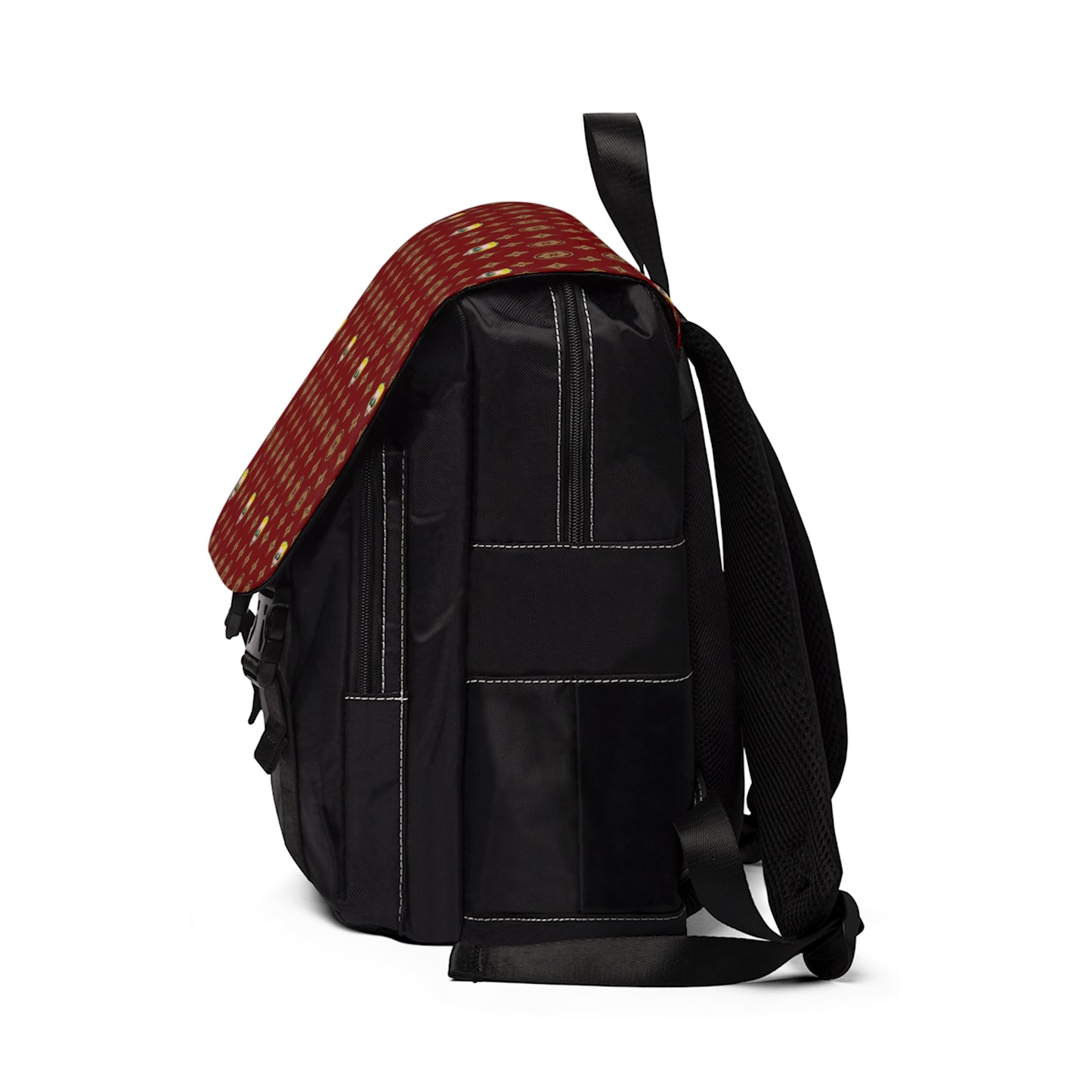 B Malien Monroe POP ART Unisex Casual Shoulder Backpack (Deep Red)