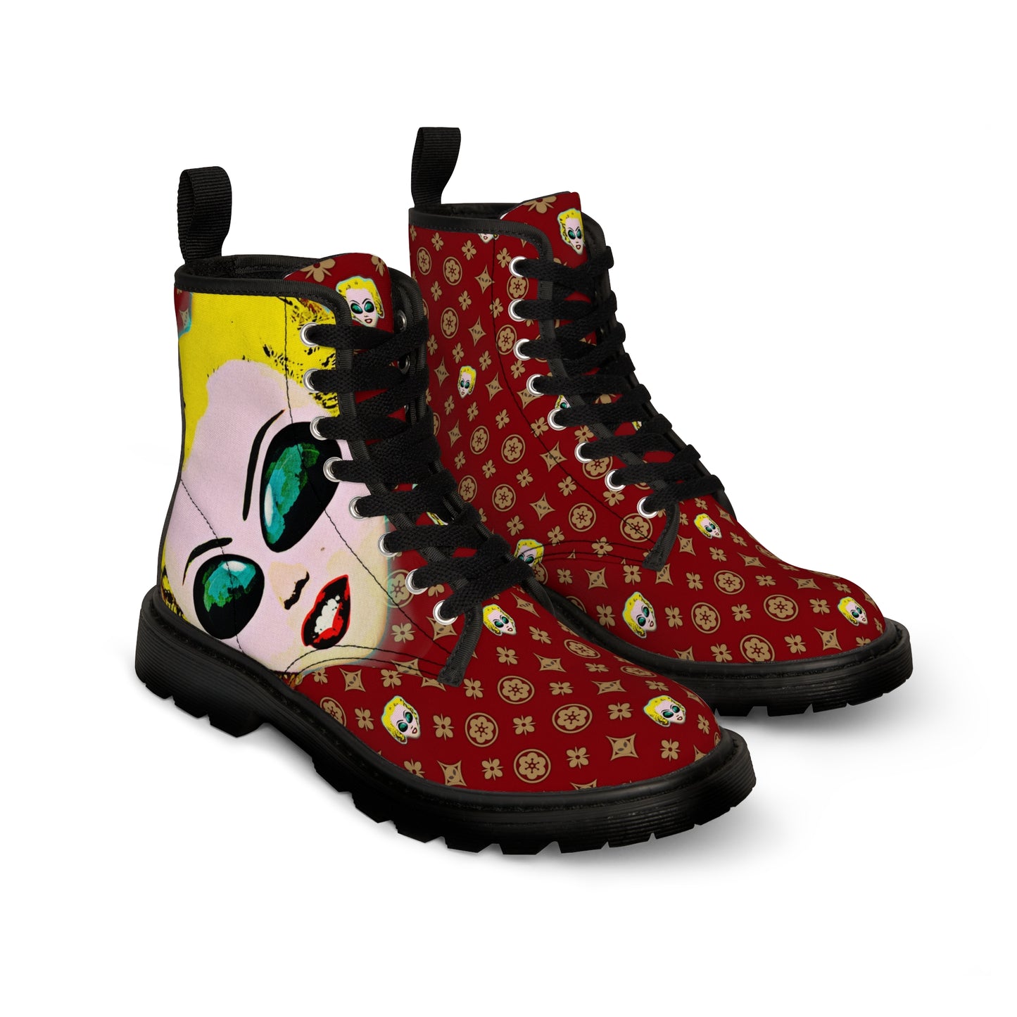 F 'Malien Monroe' POP ART Women's Canvas Boots