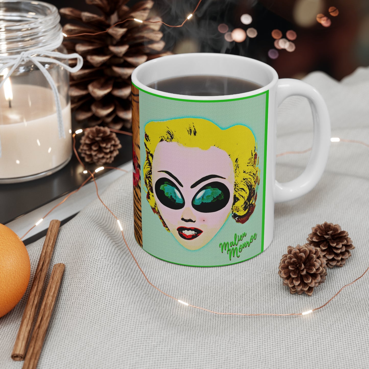 MUG: Malien Monroe Tiger Ceramic Mug 11oz