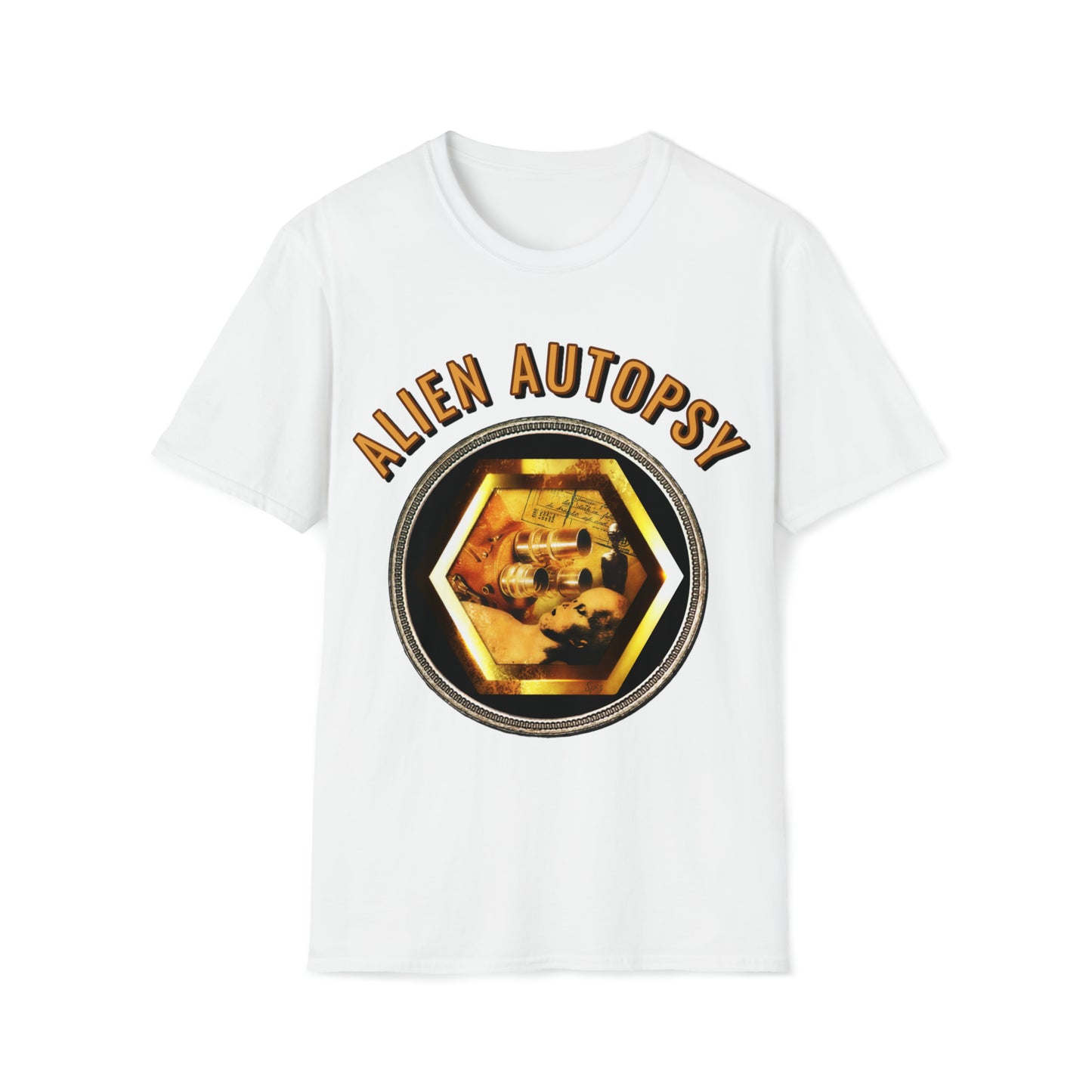 T "Alien Autopsy Hex Coin" Unisex Softstyle T-Shirt