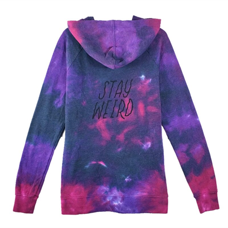 TH Alien Stay Weird Tie Dye Oversized Hoodie (Thin)