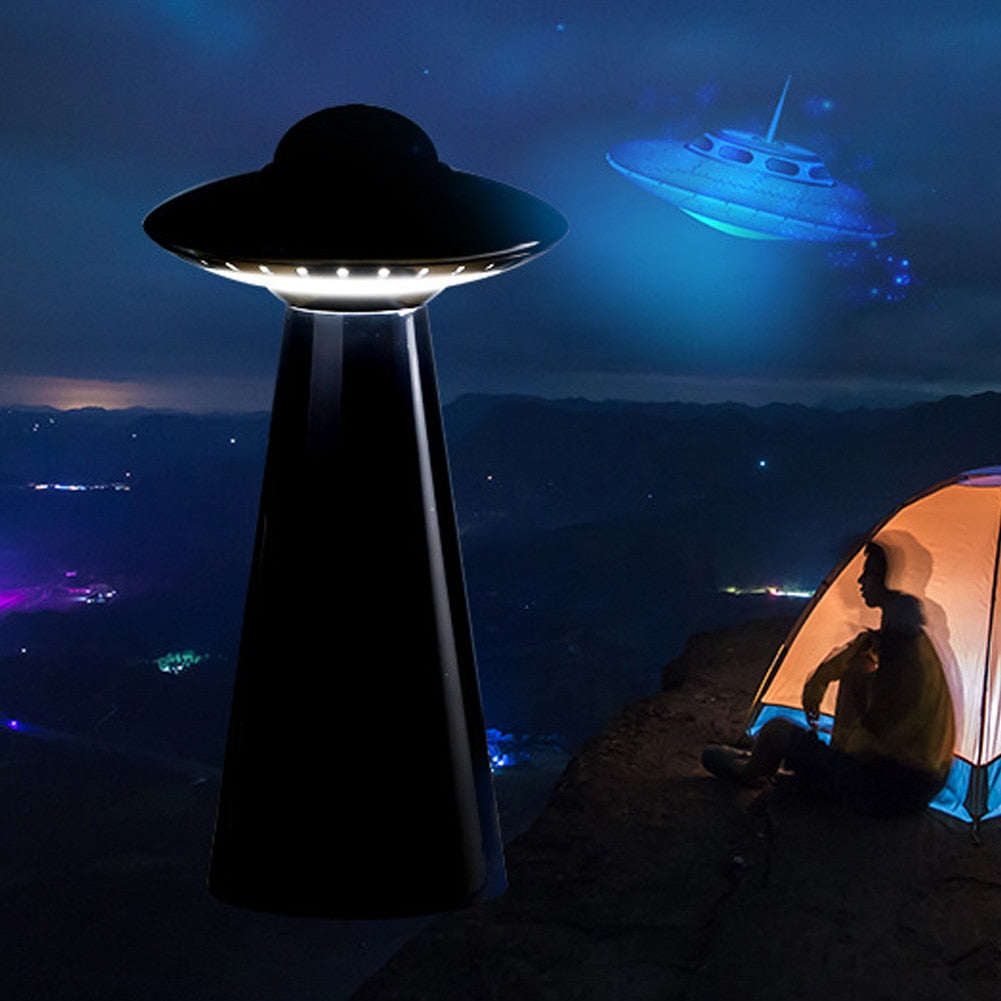 L UFO Design USB Rechargeable LED Table Lamp Dimmable Reading Flicker-Free Light Smart Night Light Bedside Lamp Student Children