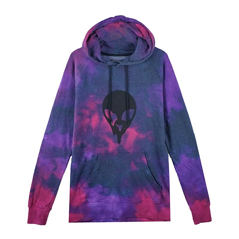 TH Alien Stay Weird Tie Dye Oversized Hoodie (Thin)