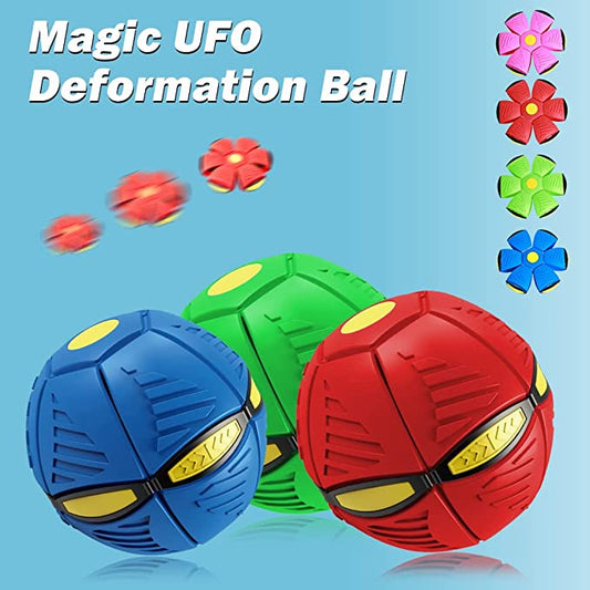 G Flying UFO Frisbee Magic Ball - Flat Throw Disc Bouncing Ball Magic Ball Toy for children aged 6 and older Outdoor Garden Beach Game Children's sports balls