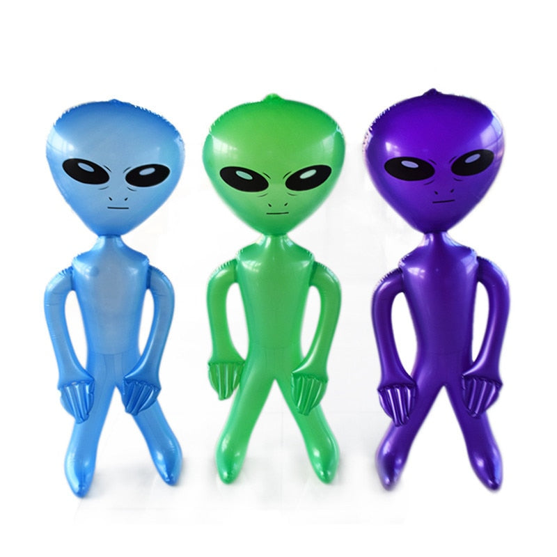 G Huge PVC Inflatable Alien and UFO Spaceship and Astronaut Balloon Models Halloween Bar UFO Alien Balloon Decoration Kids Birthday Outer Space Balloon Boy Favours