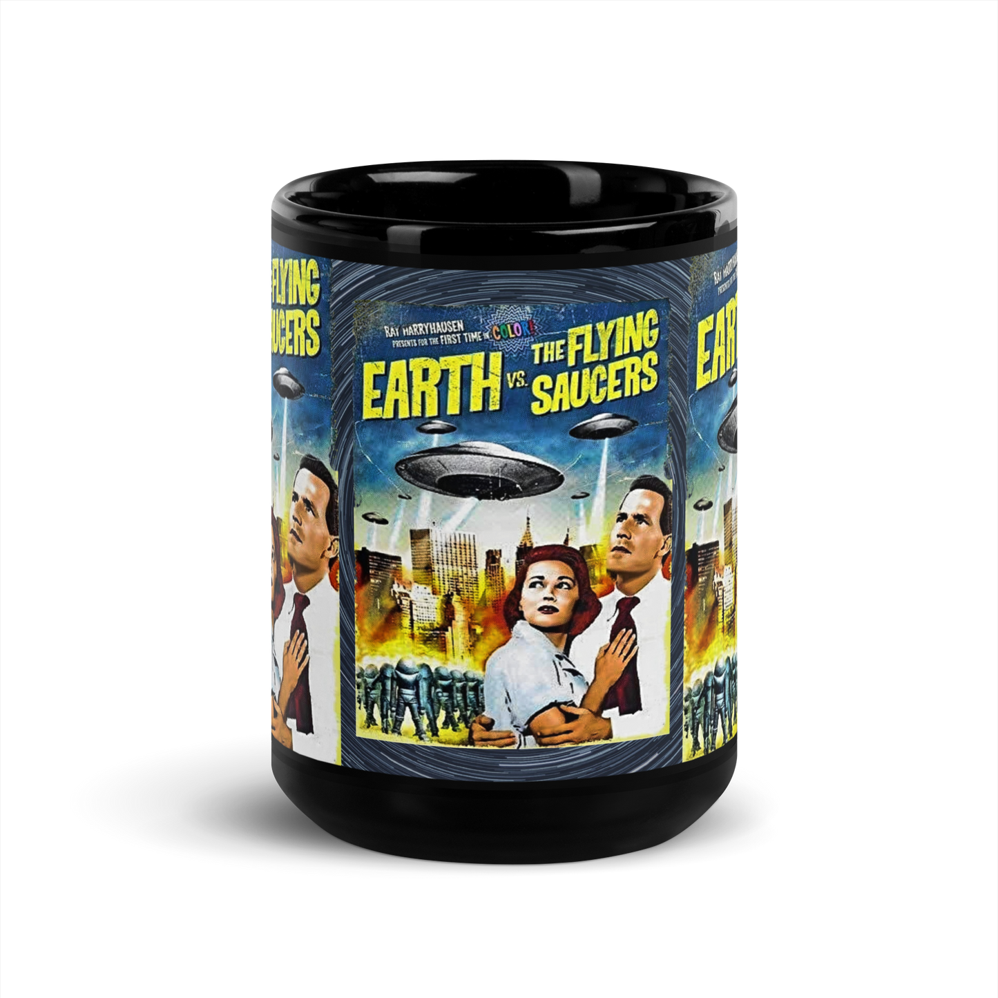 MUG: Earth Vs Flying Saucers #2 Black Glossy Mug