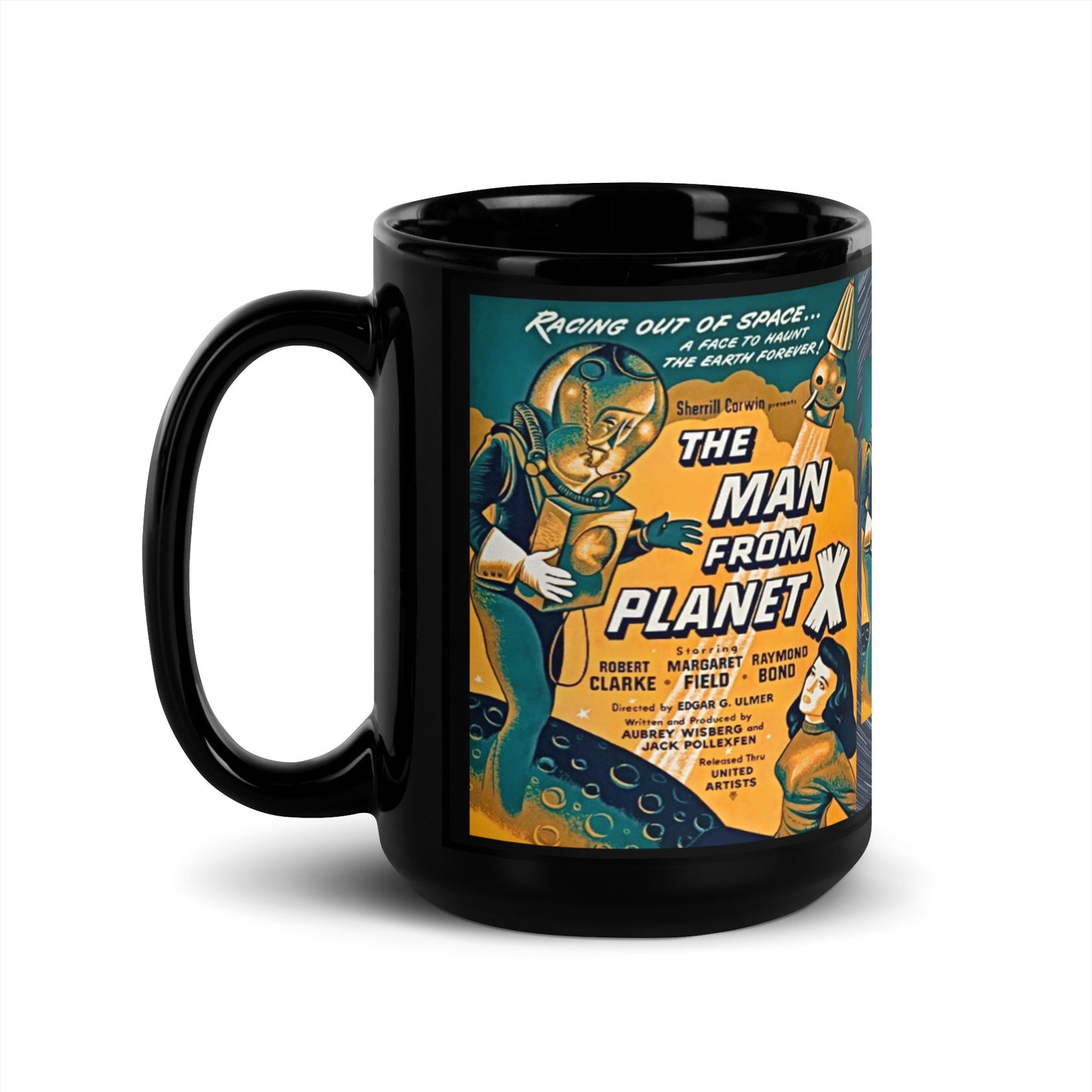 MUG: The Man From Planet X Black Glossy Mug