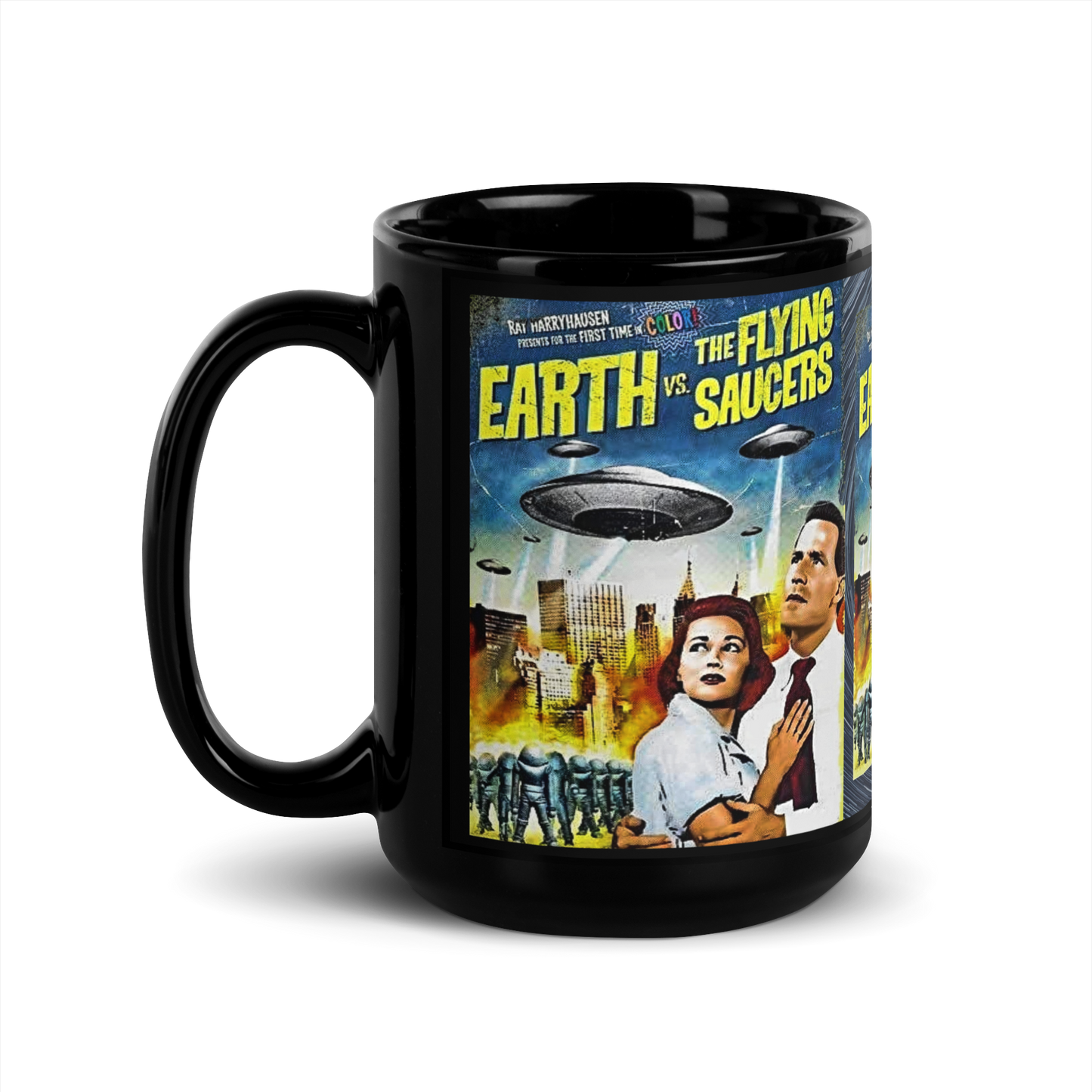 MUG: Earth Vs Flying Saucers #2 Black Glossy Mug