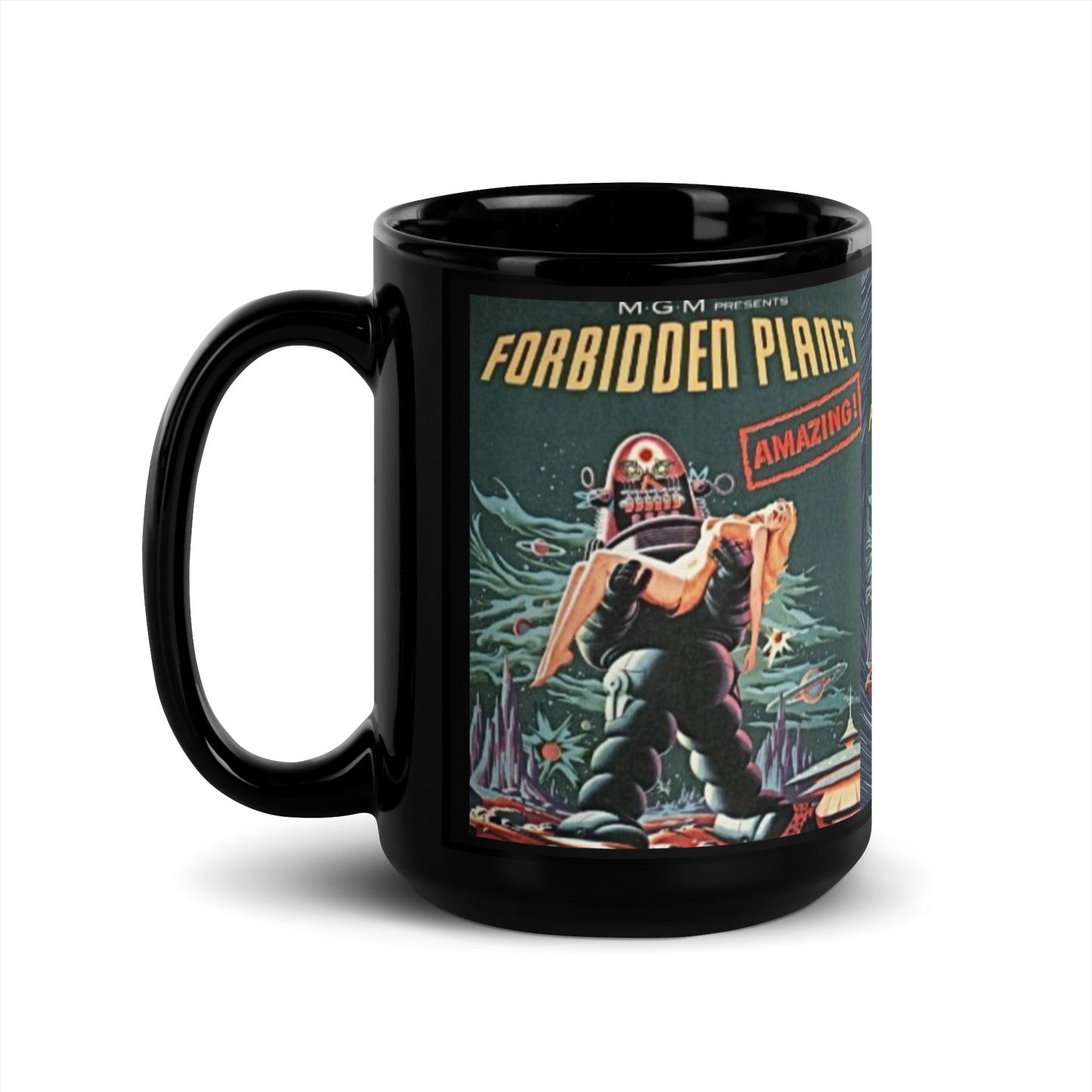 MUG: Forbidden Planet Black Glossy Mug