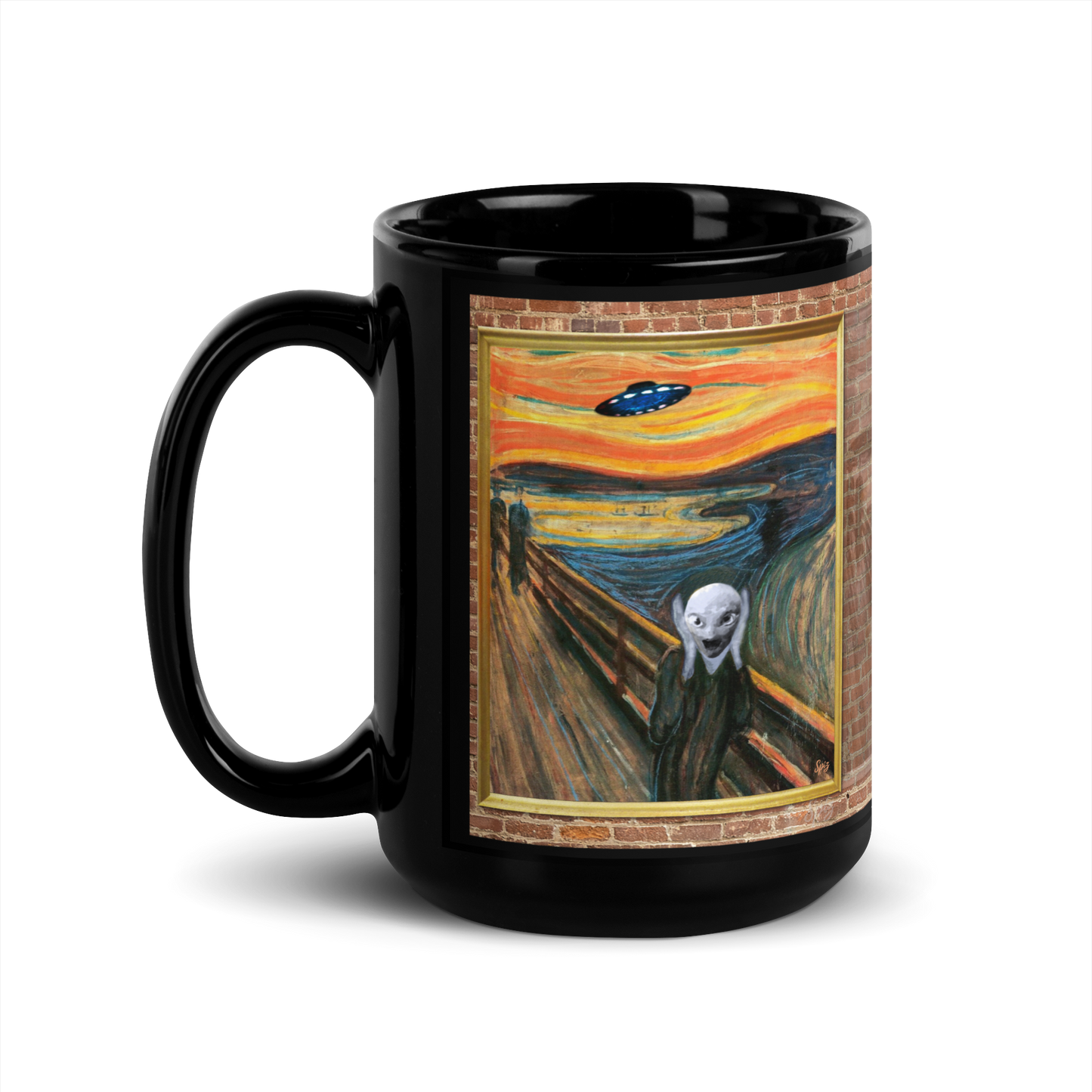 MUG: I Scream, You Scream Black Glossy Mug