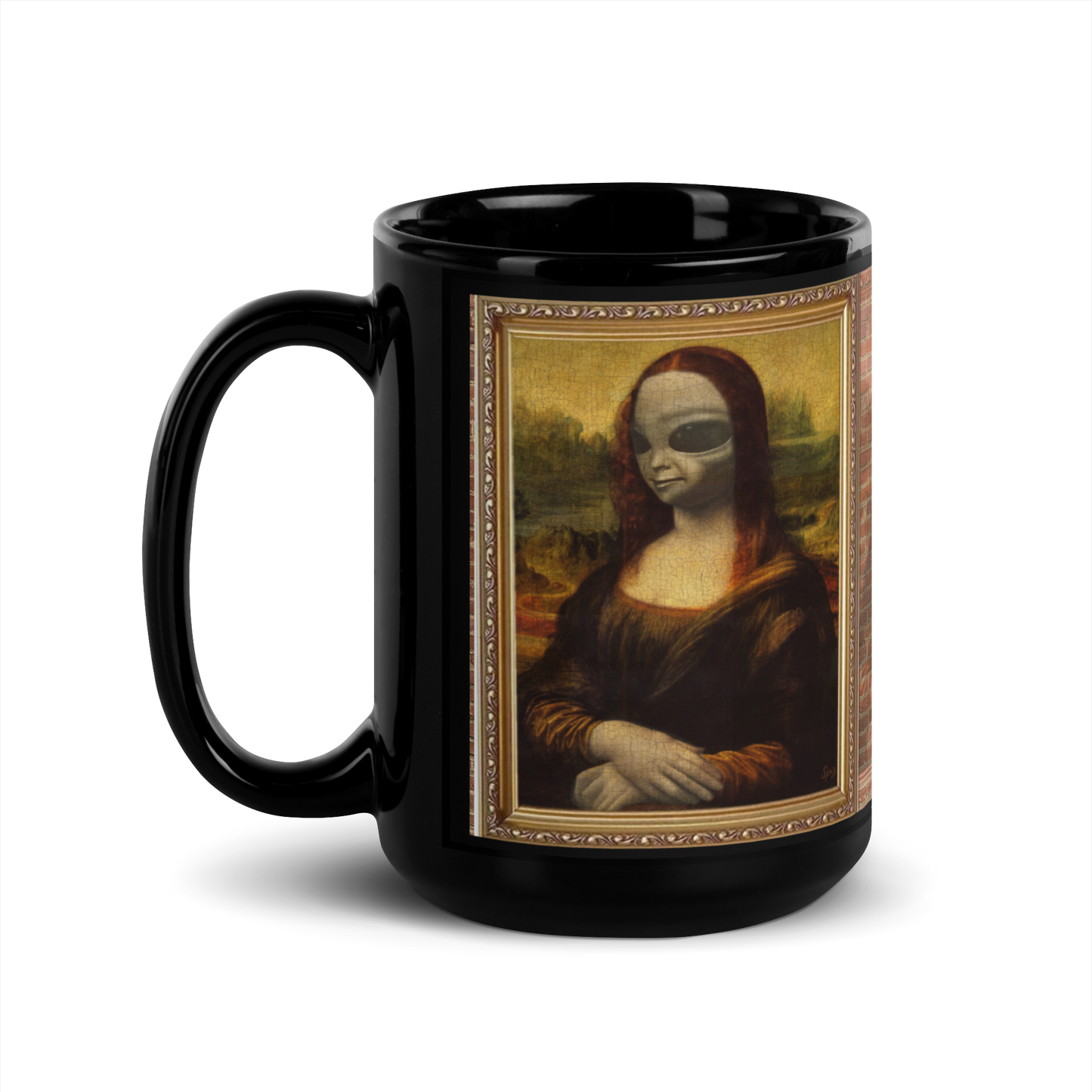 MUG: Alien Lisa Black Glossy Mug