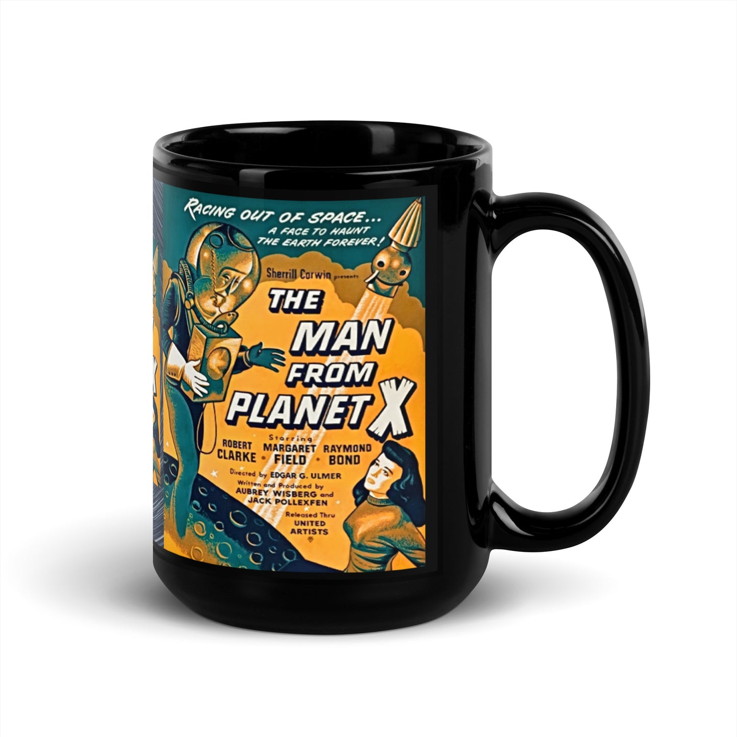 MUG: The Man From Planet X Black Glossy Mug