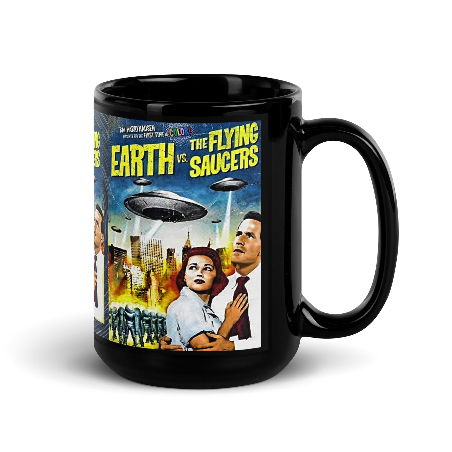 MUG: Earth Vs Flying Saucers #2 Black Glossy Mug