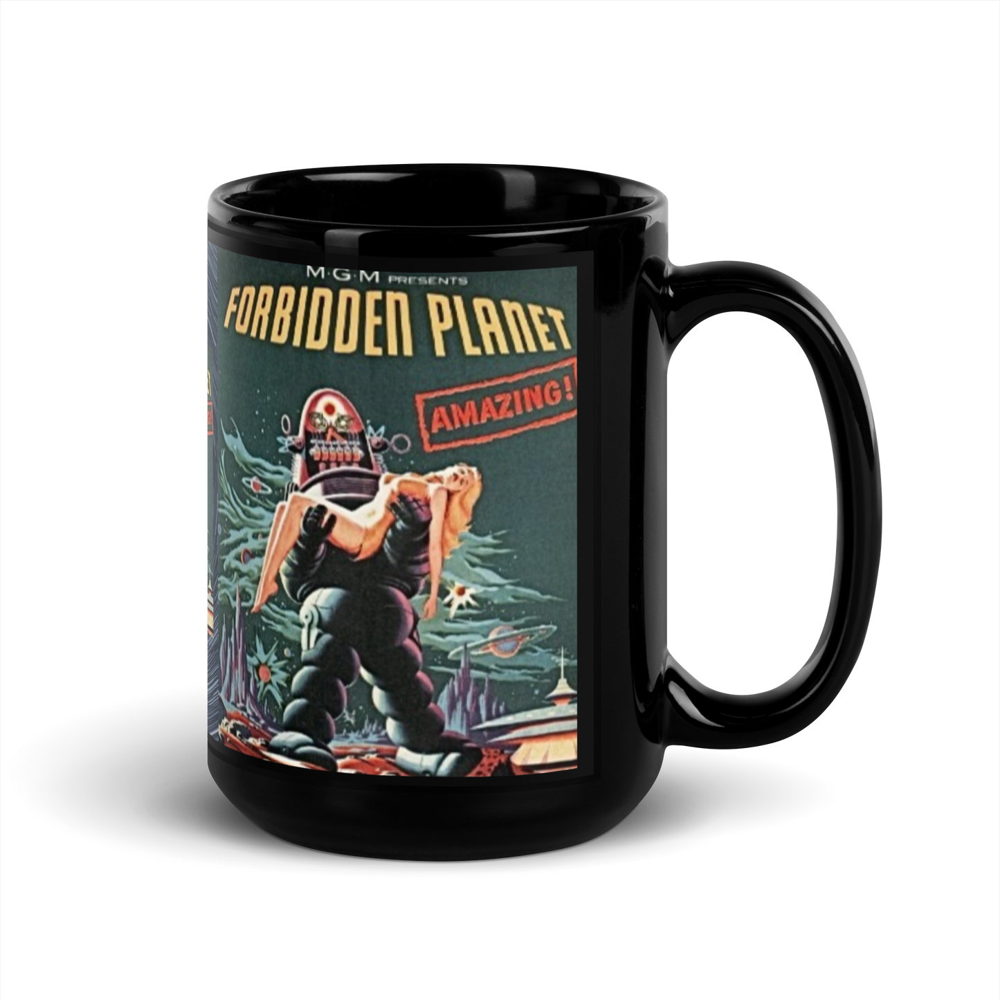 MUG: Forbidden Planet Black Glossy Mug