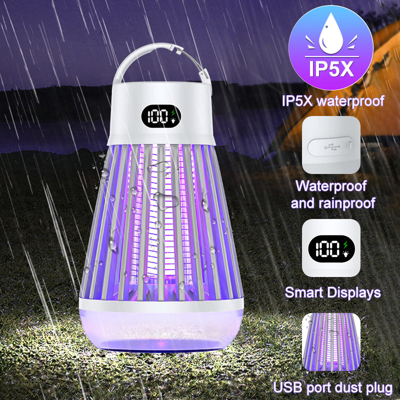 GA Mosquito Killer Lamp Digital Display Electric Shock Mosquito Trap Light Radiationless Insect Repellent Trap For Bedroom Outdoor Summer Gadgets