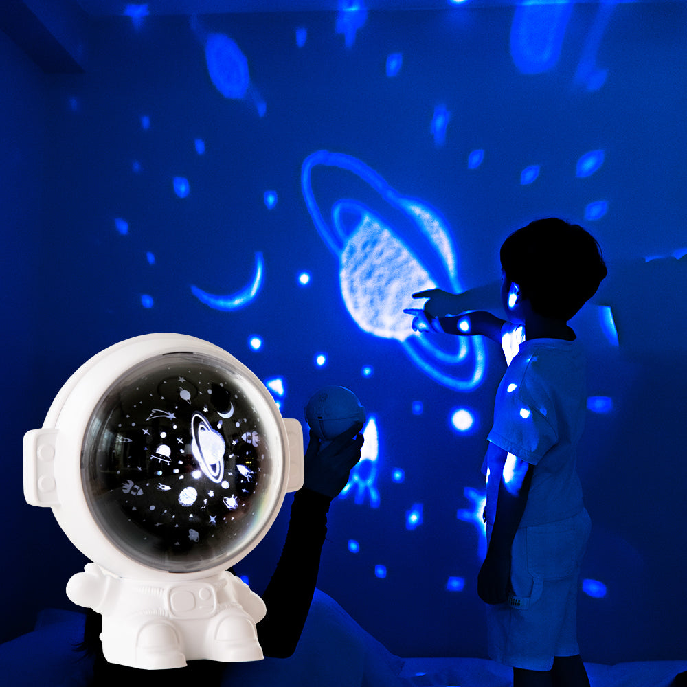 GA Galaxy Star Projector Starry Sky Night Light Astronaut Lamp Room Decr Gift Child Kids Baby Christmas Spaceman Projection