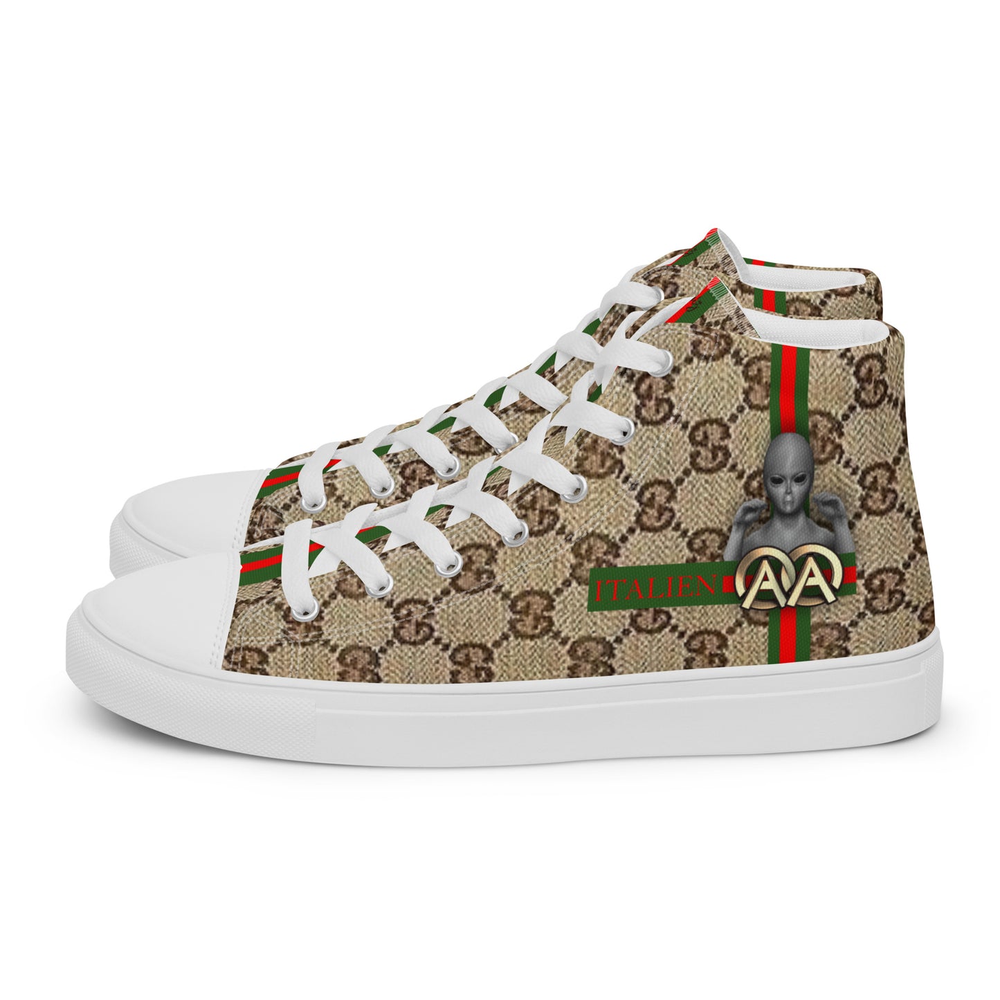 F 'ITALIEN' UFO Men’s Designer high top canvas shoes