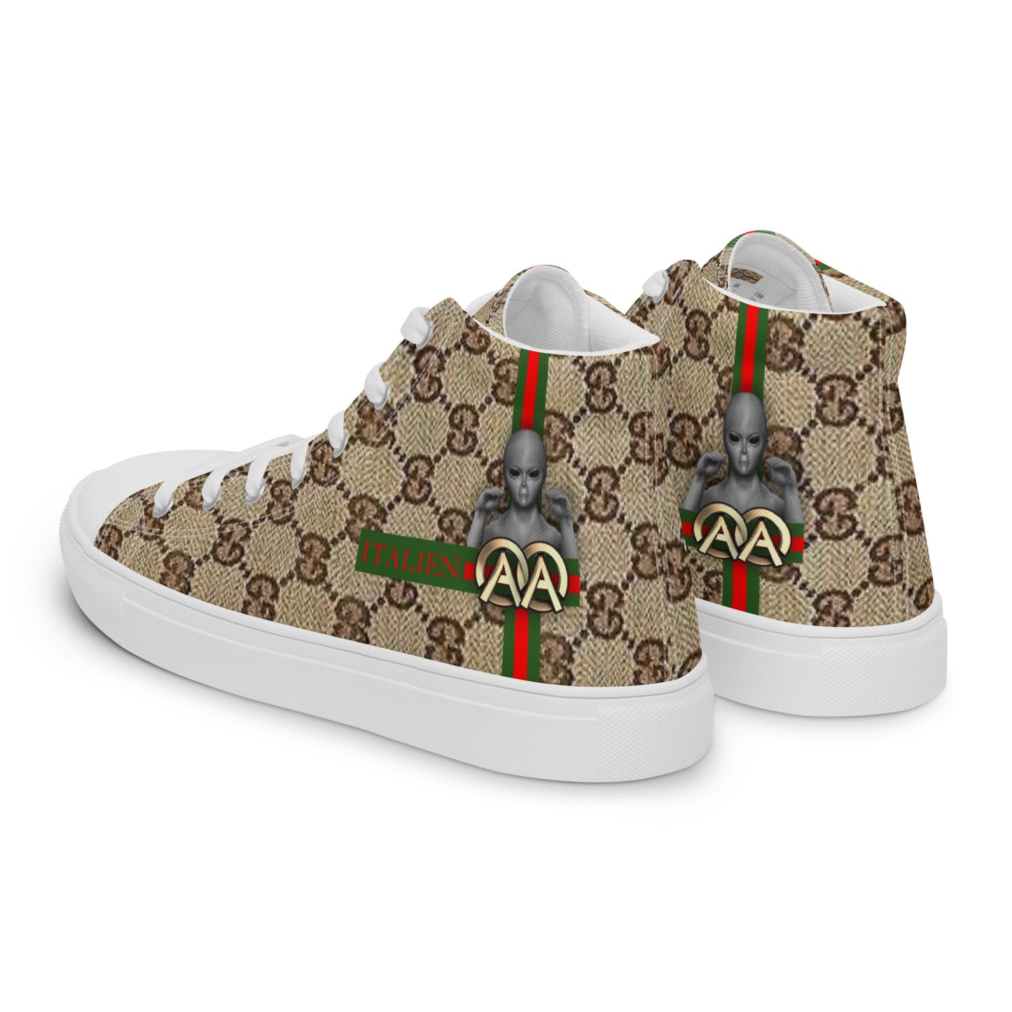 F 'ITALIEN' UFO Men’s Designer high top canvas shoes