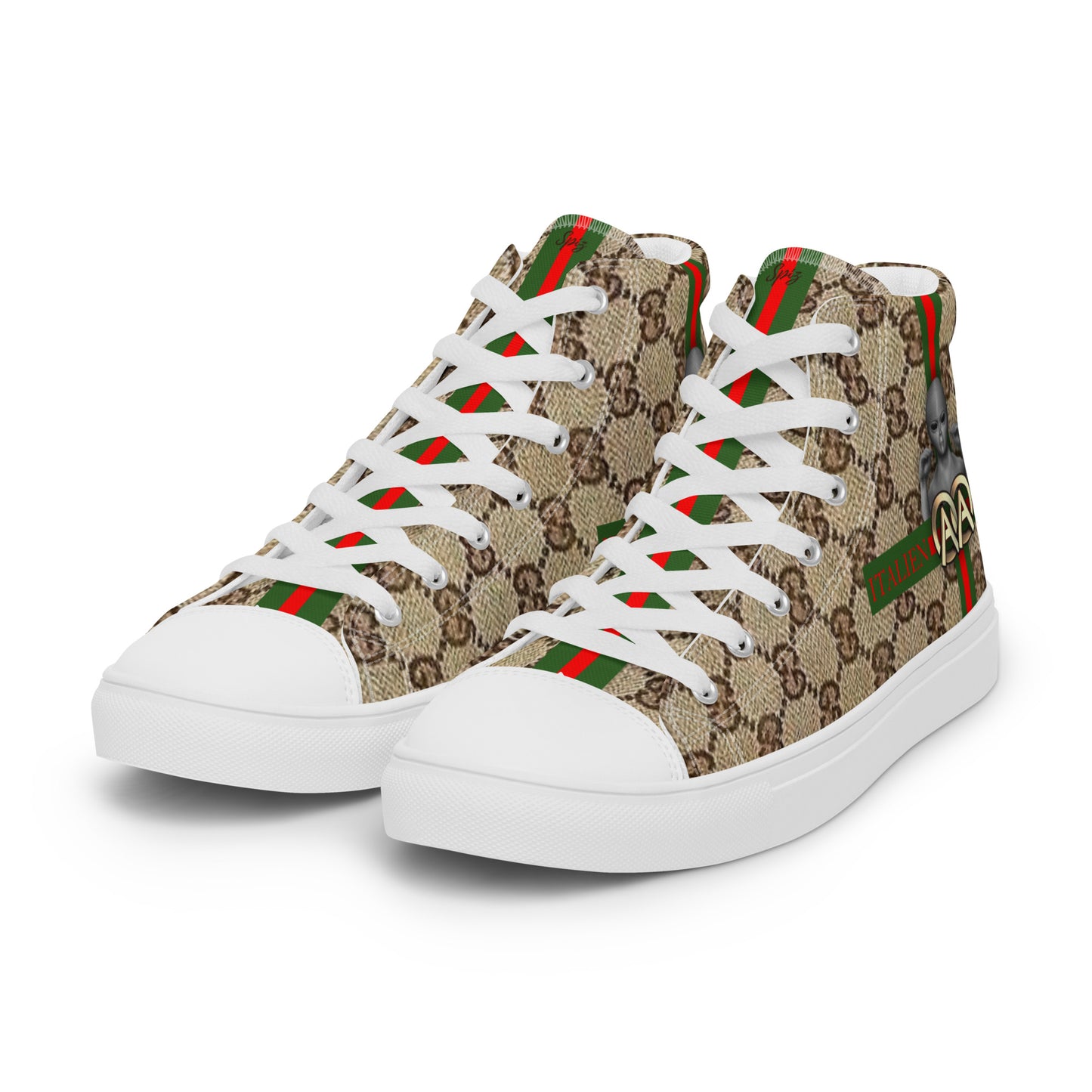 F 'ITALIEN' UFO Men’s Designer high top canvas shoes