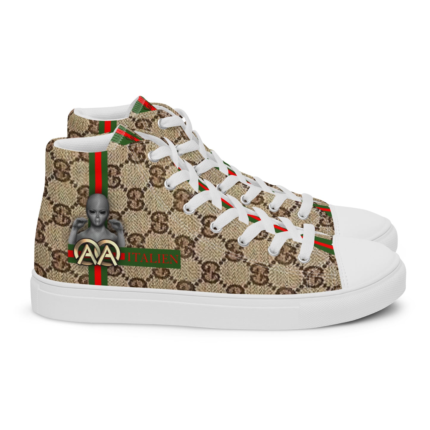 F 'ITALIEN' UFO Men’s Designer high top canvas shoes