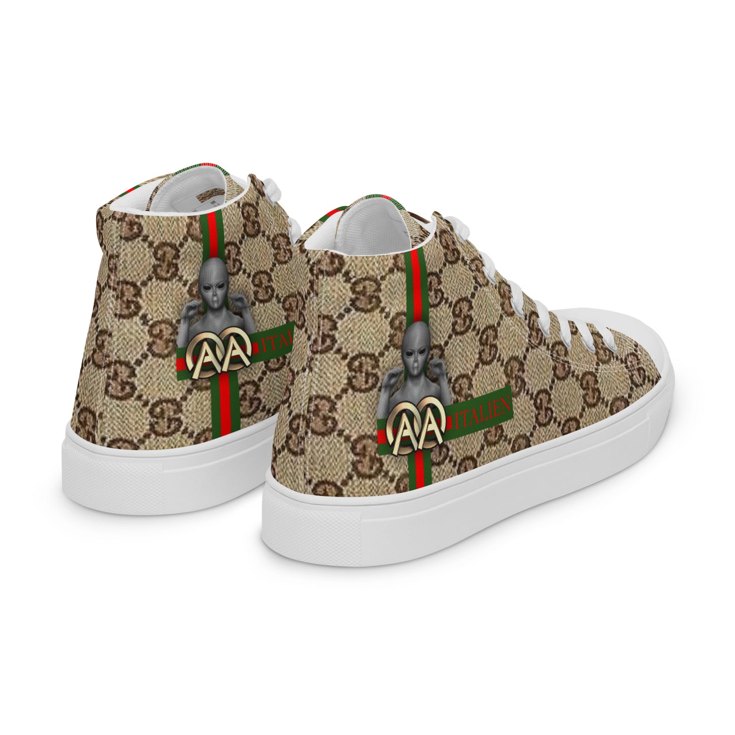 F 'ITALIEN' UFO Men’s Designer high top canvas shoes