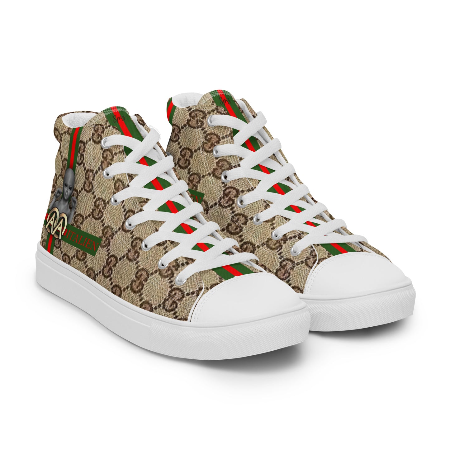 F 'ITALIEN' UFO Men’s Designer high top canvas shoes